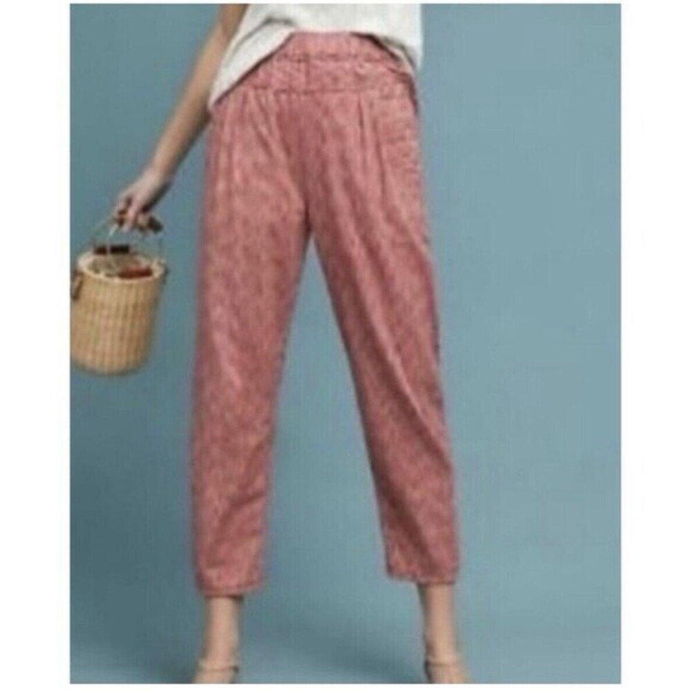Anthropologie Women's Aubade pull-on Textured Cropped Pants Sz Small